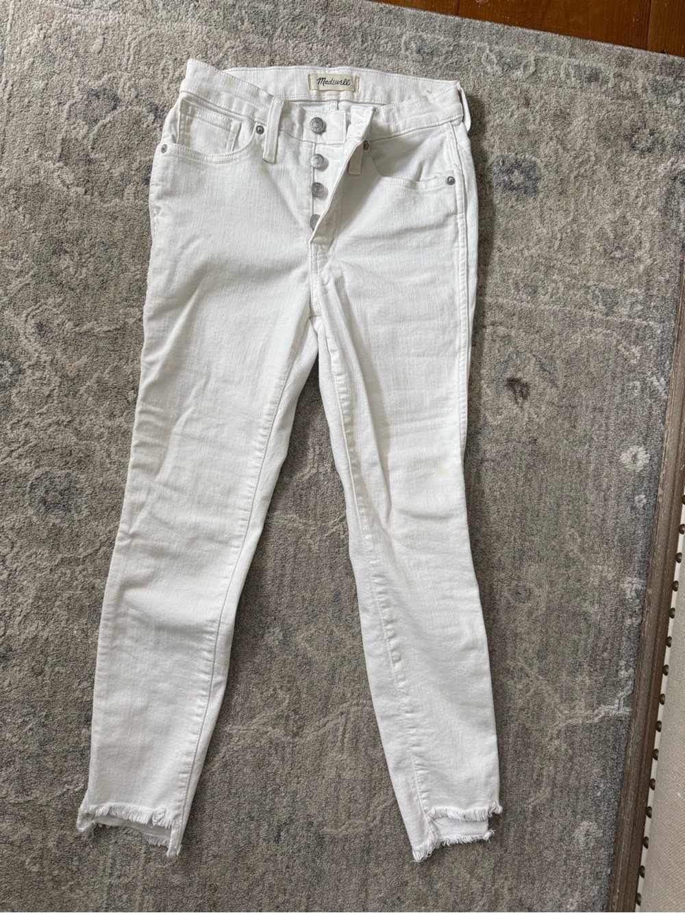 Madewell Women’s White 10" High-Rise Skinny Crop Jeans - 24 Petite